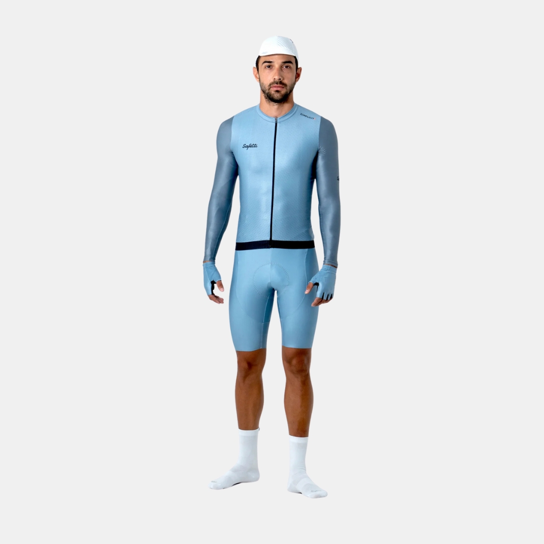 Jersey Azul Polvo Men Manga Larga