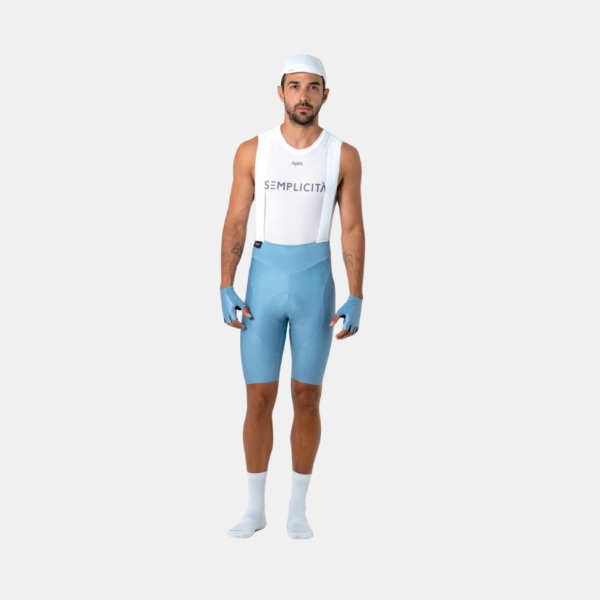 Bib Short Girona Azul Polvo Hombre