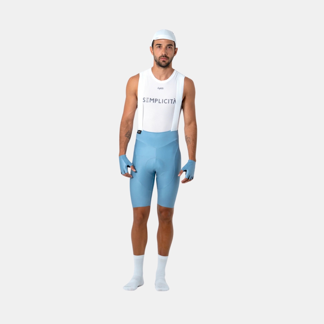 Bib Short Girona Azul Polvo Hombre